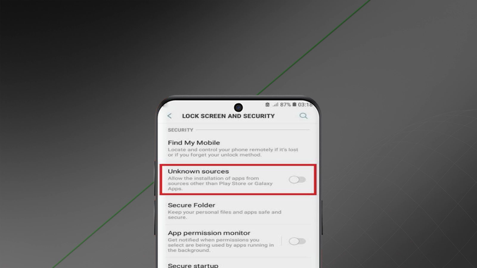 Android qurilmada noma'lum ilovalarni o'rnatishni yoqish jarayoni