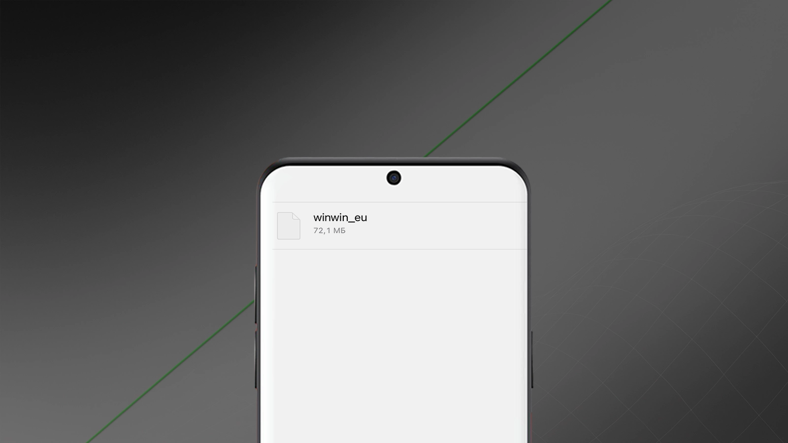 Android fayl boshqaruvchisida winwin.apk faylini ochish jarayoni